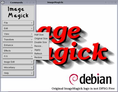 ImageMagick suite di programmi liberi per la creazione, modifica e visualizzazione di immagini bitmap.