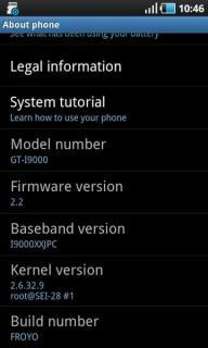 Samsung Galaxy S con Froyo (video) f