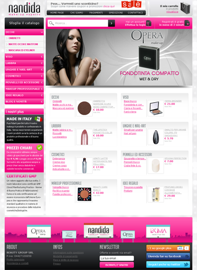 Vi presento Nandida.com: un nuovo shop online di make up tutto Made in Italy