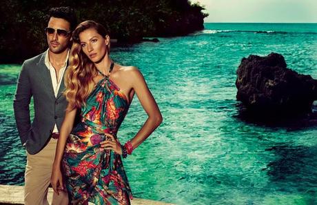 Noah Mills & Gisele Bündchen for Salvatore Ferragamo SS12 Ad Campaign