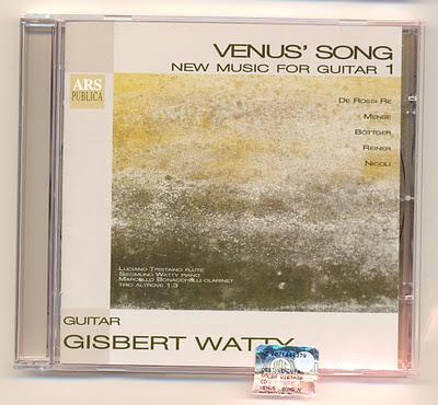 Recensione di Venus' Song New Music for Guitar Vol 1 di Gisbert Watty, ArsPublica 2011