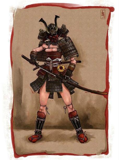 illustrazioni photoshop dedicate ai samurai