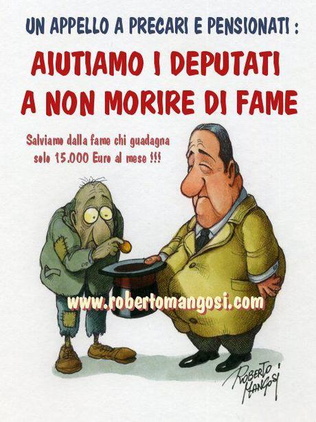 roberto mangosi, vignetta parlamentari-poveri Le vignette di Rob… Poveri Parlamentari