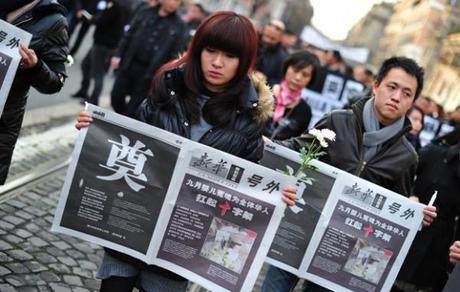 10-01-2012 Roma: Manifestazione per Zhou e Joy 10-01-2012 Roma: Manifestazione per Zhou e Joy