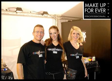 ColorSensation body painting performance in Paris for Make up Forever