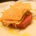 lingua, insalata riccia e foie gras