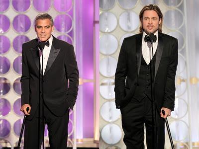 Golden Globes 2012: Clooney e Keibler, Jolie e Pitt and the stick