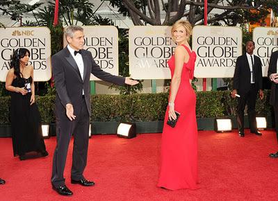 Golden Globes 2012: Clooney e Keibler, Jolie e Pitt and the stick