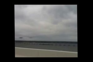 Ufo ripreso sul Pensacola Bridge in Florida, Gennaio 2012.