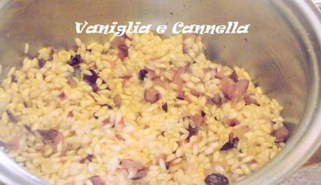 Risotto con cialda di parmigiano alle nocciole