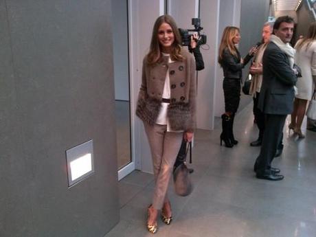 FASHION ICON | Olivia Palermo in Agnona alla sfilata Ermenegildo Zegna