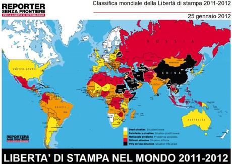 Rapporto RSF: Italia maglia nera per l’informazione