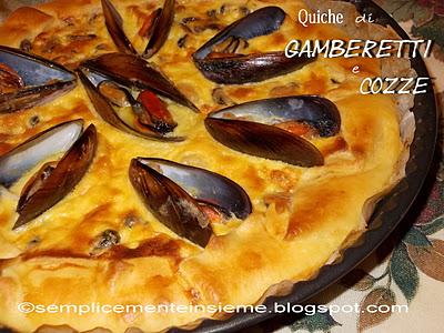 Quiche di gamberetti e cozze