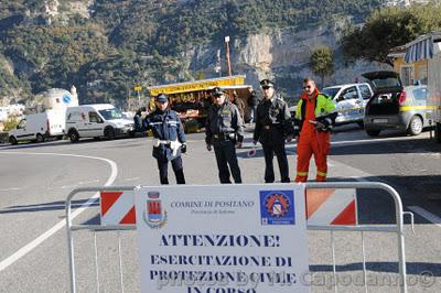 Allarme a Positano... in azione la Protezione Civile....