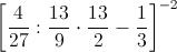 Esempio di espressione aritmetica con esponenti negativi nell'insieme numerico Q