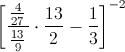 Esempio di espressione aritmetica con esponenti negativi nell'insieme numerico Q