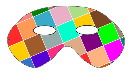 La maschera colorata disegnata con Inkscape