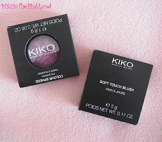 Kiko Soft Touch Blush 111 & Colour Sphere Eyeshadow 12, swatches