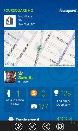 fg Update: Foursquare v2.9 per Windows Phone