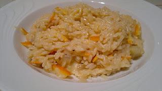 Risotto all'arancia mantecato al taleggio