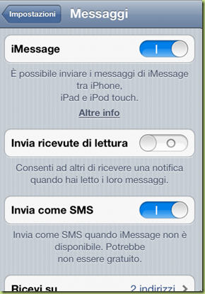 image52 Configurazione e guida all’uso di iMessage: sms gratis su IPhone e IPad con IOS 5