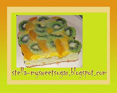torta di kiwi e pesche sciroppate torta di kiwi e pesche sciroppate