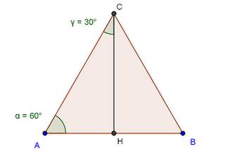 Problema svolto su area e perimetro di un triangolo equilatero, nota l'altezza
