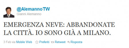 alemanno 450x169 Il finto Alemanno su Twitter:  Emergenza Neve, Abbandonate la città