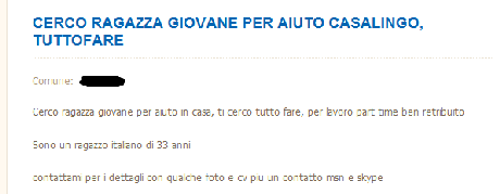 Annunci lavorativi ambigui