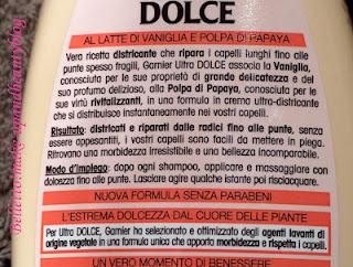 Garnier Ultra Dolce - Balsamo crema al latte di Vaniglia e polpa di Papaya