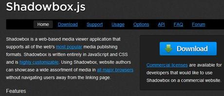 Shadowbox con Javascript e Css