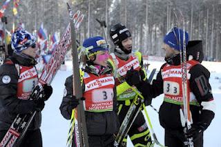 Biathlon: alla Francia la staffetta mista di Kontiolahti