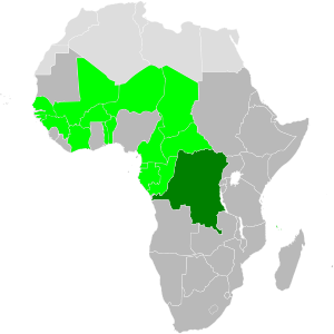 Blank political map of Africa with North Afric...