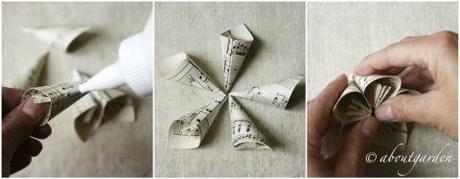 Collage 2 fiori origami DIY: Fiori Origami