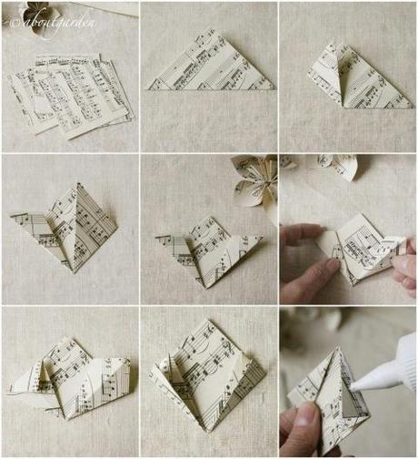 Collage 1 fiori Origami DIY: Fiori Origami