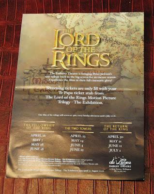 The Lord of the Rings Motion Picture Trilogy - The Exhibition, Wellington giugno 2006