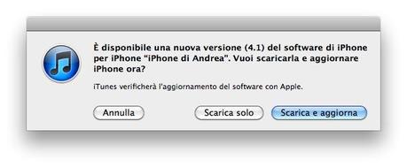 iOS 4.1 disponibile al download