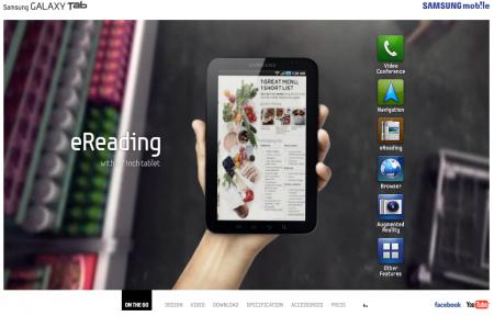 Samsung Galaxy Tab: il sito ufficiale