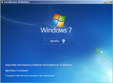 Centro Backup e Ripristino di Windows Seven