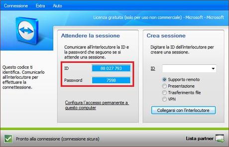 Assistenza remota con TeamViewer