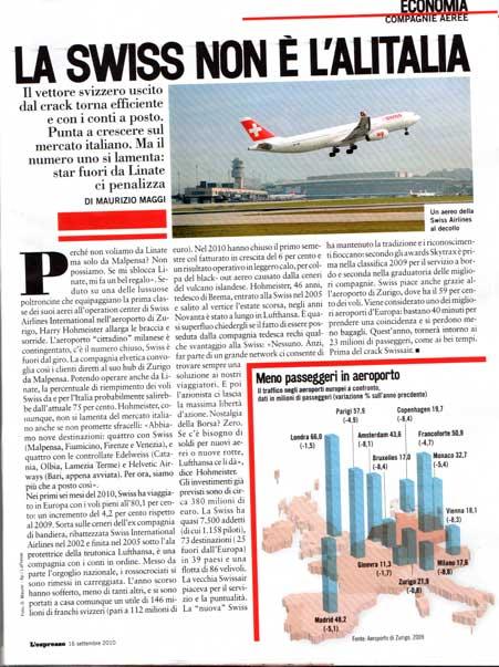 Swiss Air: persino gli svizzeri non sono più quelli di una volta