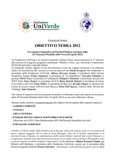 Obiettivo Terra 2012, concorso fotografico sui Parchi italiani