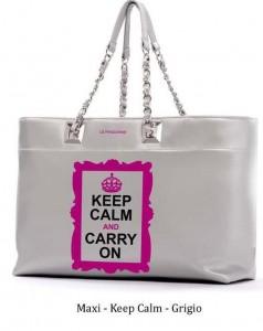 Le Pandorine - Maxi - Keep Calm - Grigio Borse Le Pandorine collezione Primavera Estate 2012