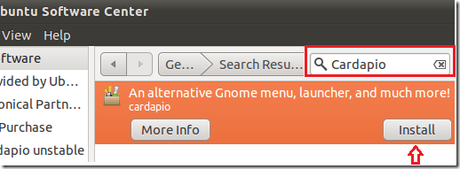 Cardapio, il menu “alternativo” personalizzabile, semplice e leggero che supporta il nuovo Gnome 3.