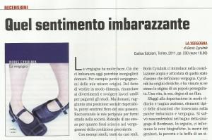 Contributi a una cultura dell’Ascolto CAMMINARSI DENTRO (293): BORIS CYRULNIK, La vergogna, CODICE EDIZIONI, Torino 2011, pp.230, € 19,00