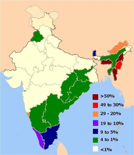 Cristiani in India (clicca per ingrandire)