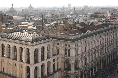 Milan fashion week my first outfit veduta milano dal duomo