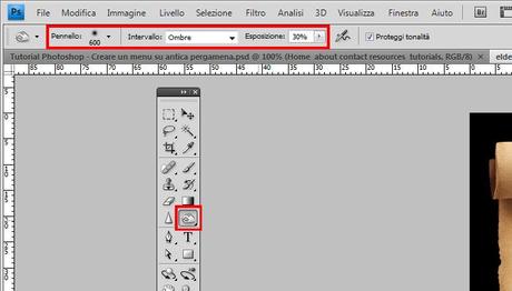 Tutorial Photoshop: Creare un menu su antica pergamena