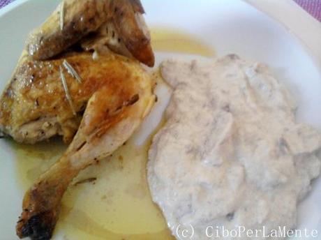 Coquelet con Crema di Champignon