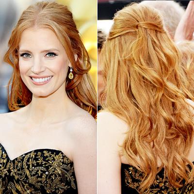 OSCAR capelli Jessica-Chastain